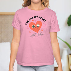 Valentine's Day T-Shirts Couple Love Print Sweet Style