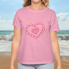 Valentine's Day T-Shirts Couple Love Print Sweet Style