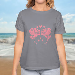 Valentine's Day T-Shirts Couple Love Print Sweet Style