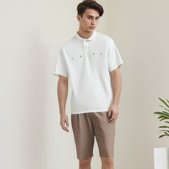 Unisex Polo Shirt Embroidery Short Sleeve Summer