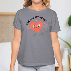 Valentine's Day T-Shirts Couple Love Print Sweet Style