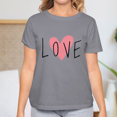 Valentine's Day T-Shirts Couple Love Print Sweet Style