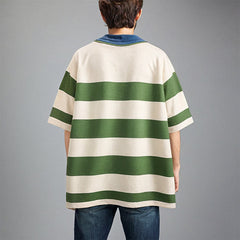 Unisex Polo Shirt Vintage Short Sleeve Loose