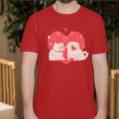 Valentine's Day T-Shirts Couple Love Print Sweet Style