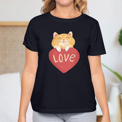 Valentine's Day T-Shirts Couple Love Print Sweet Style