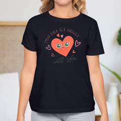 Valentine's Day T-Shirts Couple Love Print Sweet Style
