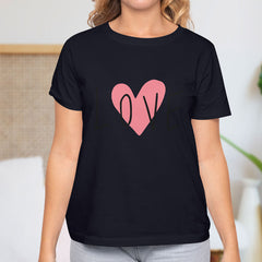 Valentine's Day T-Shirts Couple Love Print Sweet Style