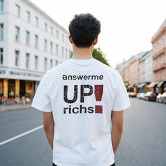 Men T Shirts Letter Print Short-Sleeve T-shirt