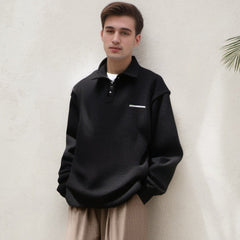 Unisex Polo Shirt Spring Men's and Women's Loose Top