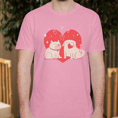 Valentine's Day T-Shirts Couple Love Print Sweet Style
