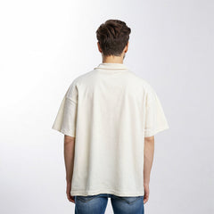 Unisex Polo Shirt Embroidered Loose Sleeve Shirt