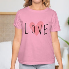 Valentine's Day T-Shirts Couple Love Print Sweet Style