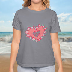 Valentine's Day T-Shirts Couple Love Print Sweet Style
