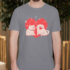 Valentine's Day T-Shirts Couple Love Print Sweet Style