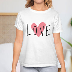 Valentine's Day T-Shirts Couple Love Print Sweet Style