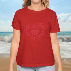 Valentine's Day T-Shirts Couple Love Print Sweet Style