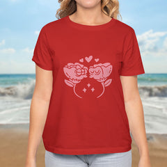 Valentine's Day T-Shirts Couple Love Print Sweet Style