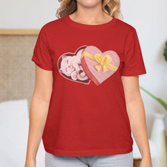 Valentine's Day T-Shirts Couple Love Print Sweet Style