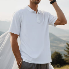 Unisex Polo Shirt Summer Short Sleeve Loose Casual