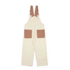 Overalls Men Jumpsuit Embroidered Denim Suspender Pants Men's Color Matching Pocket Design Sense Tooling Suspenders