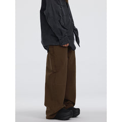 Unisex Sweatpants Retro Loose Straight Casual Trousers