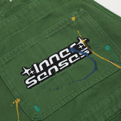 Overalls Men Jumpsuit Letter Embroidered Denim Overalls Men's Loose Ins Fashion Brand Workwear Jumpsuit