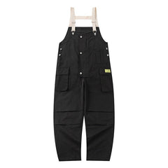 Overalls Men Jumpsuit Multi-Pocket Workwear Overalls Men's Loose Suspenders Street Jumpsuit
