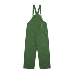 Overalls Men Jumpsuit Letter Embroidered Denim Overalls Men's Loose Ins Fashion Brand Workwear Jumpsuit