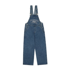 Overalls Men Jumpsuit Letter Embroidered Denim Suspender Pants Men's Baggy Straight Trousers Multi-Pocket Casual