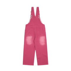 Overalls Men Jumpsuit Letter Embroidered Denim Suspender Pants Menswear Fashion Brand Loose Straight