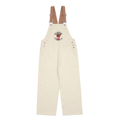 Overalls Men Jumpsuit Embroidered Denim Suspender Pants Men's Color Matching Pocket Design Sense Tooling Suspenders