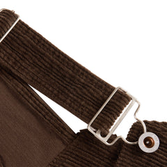 Overalls Men Jumpsuit Retro Solid Color Corduroy Suspender Pants Men's Loose Casual Straight Pants Simple