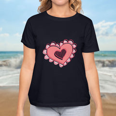 Valentine's Day T-Shirts Couple Love Print Sweet Style