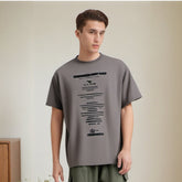 Men T Shirts Letter Print Short-Sleeve T-shirt