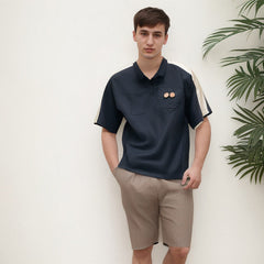 Unisex Polo Shirt Short Sleeve Loose Men's T-Shirt