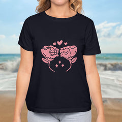 Valentine's Day T-Shirts Couple Love Print Sweet Style