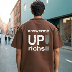 Men T Shirts Letter Print Short-Sleeve T-shirt