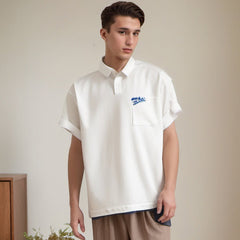 Unisex Polo Shirt Embroidered Top