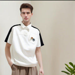 Unisex Polo Shirt Short Sleeve Loose Men's T-Shirt