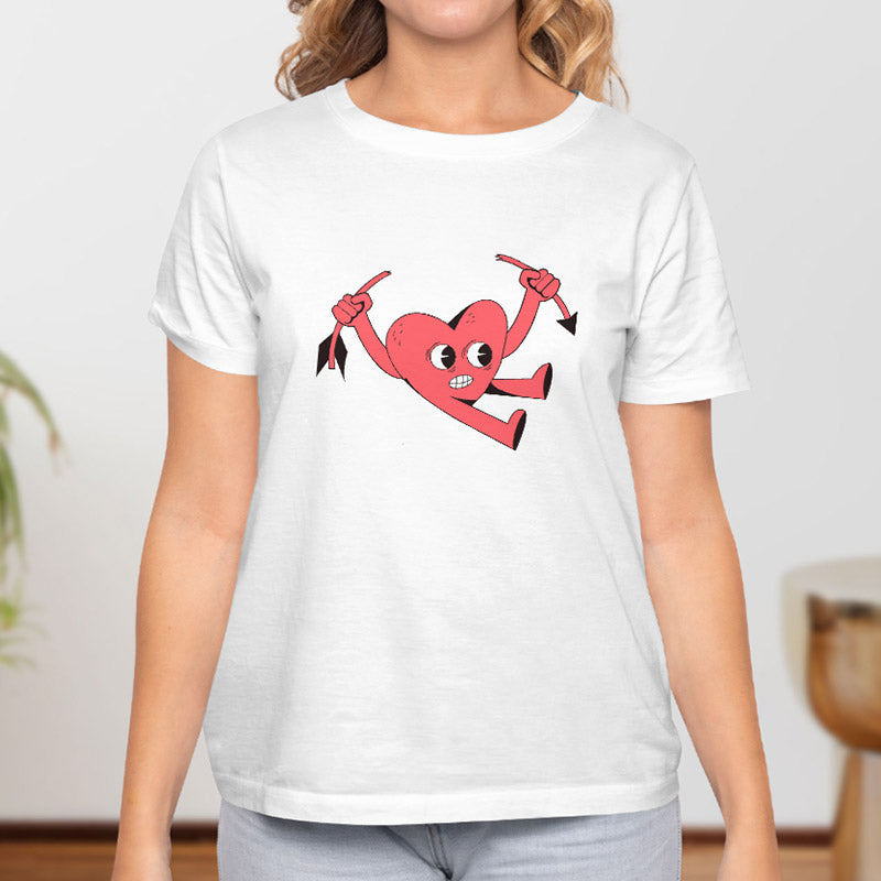 Valentine's Day T-Shirts Couple Love Print Sweet Style