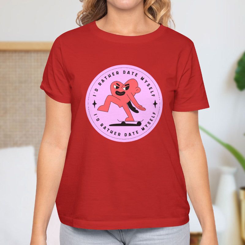 Valentine's Day T-Shirts Couple Love Print Sweet Style