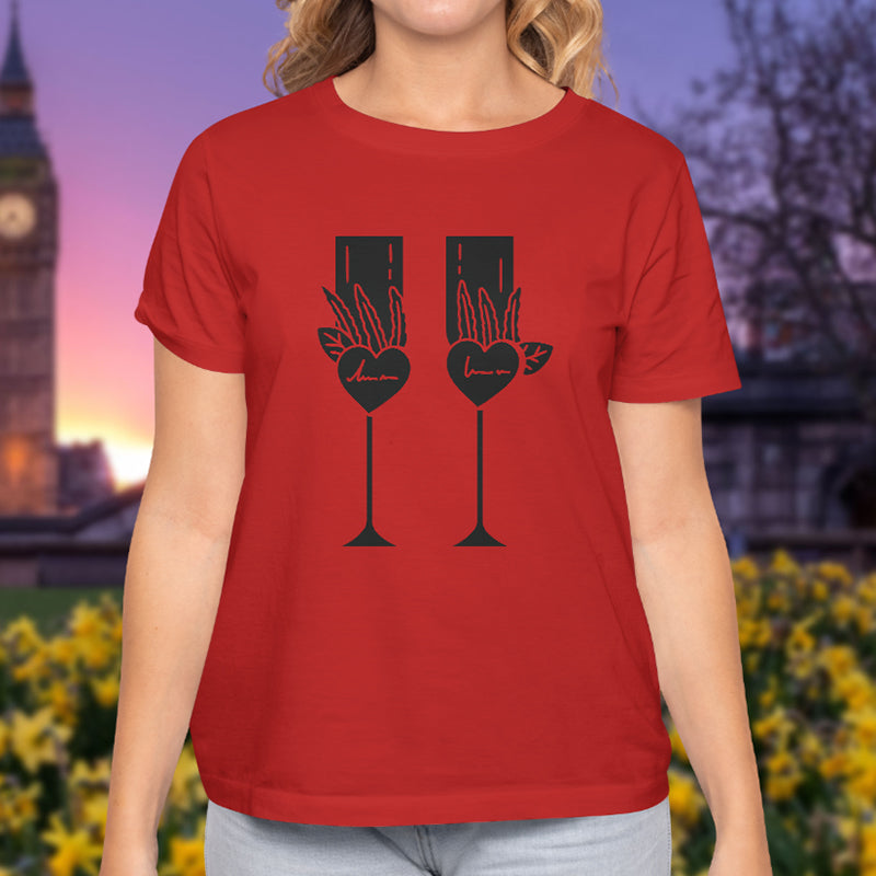 Valentine's Day T-Shirts Couple Love Print Sweet Style