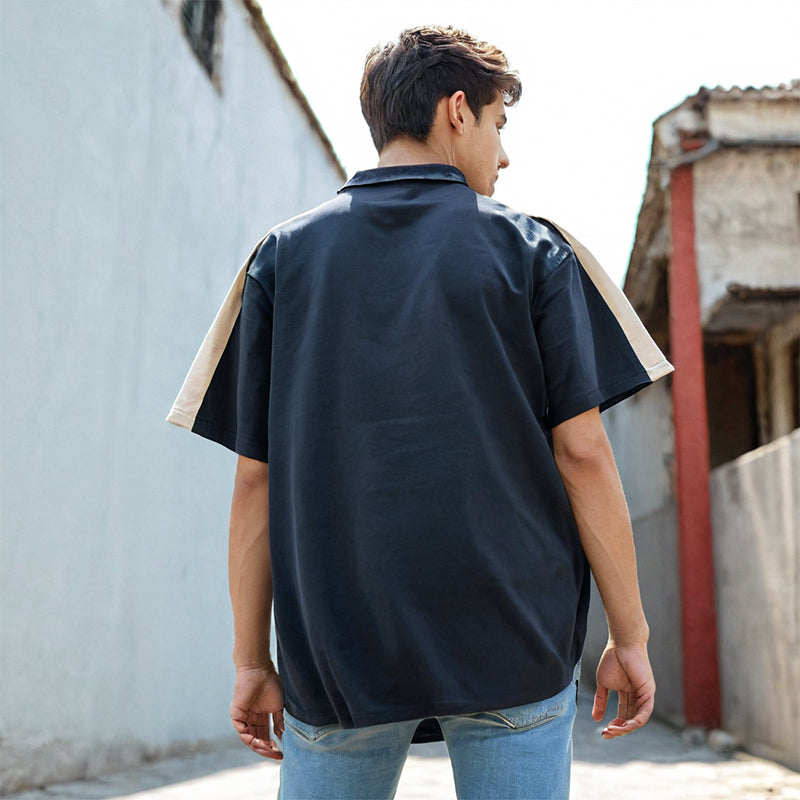 Unisex Polo Shirt Short Sleeve Loose Men's T-Shirt