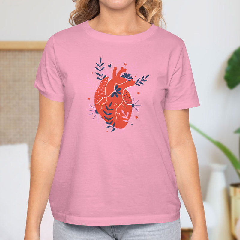 Valentine's Day T-Shirts Couple Love Print Sweet Style