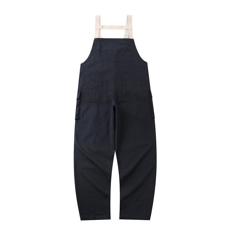 Overalls Men Jumpsuit Multi-Pocket Workwear Overalls Men's Loose Suspenders Street Jumpsuit