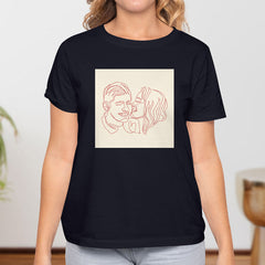 Valentine's Day T-Shirts Couple Love Print Sweet Style