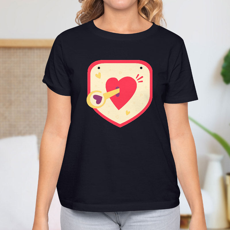 Valentine's Day T-Shirts Couple Love Print Sweet Style