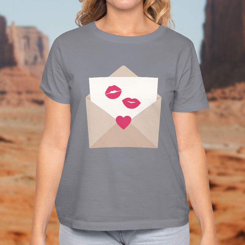 Valentine's Day T-Shirts Couple Love Print Sweet Style