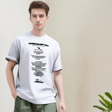 Men T Shirts Letter Print Short-Sleeve T-shirt