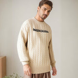 Men Sweater Winter Crew Neck Sweater Loose